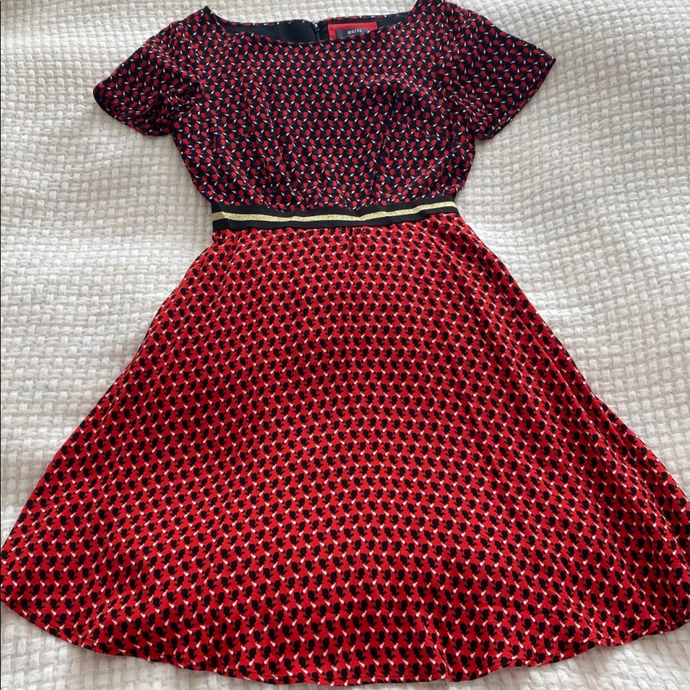 Classy red party dinner dress